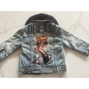 Monnalisa Girls Cinderella Jean Jacket Disney Size 3